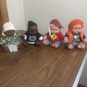 Living Dead Dolls GANGSTA BABIES‎ 4 body set figures LDD MEZCO